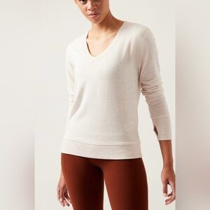 Athleta Sunrise V-neck Long Sleeve Soft Warm Lightweight NWT Sweater 3X Plus